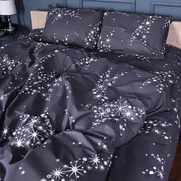 Простирадло MirSon Бязь 17-0687 Winter Wonderland 110х160 см темно-сіре (2200010231069) - мініатюра 2
