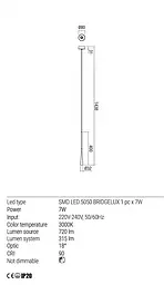 Підвісний світильник Redo ITO SU LED 400 7W 3000K COFFEE (5.1.2) 01-1754 - мініатюра 3