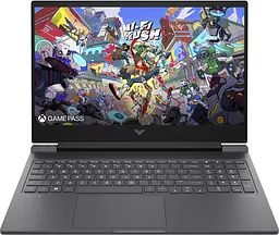 Ноутбук HP Victus 16-s1018ru 16.1" FHD IPS,300n/Ryz7 8845HS (5.1)/32Gb/SSD512Gb/RTX 4050,6GB/Подсв/DOS/Серый (B83DBEA)