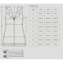 Еротичний костюм медсестри Obsessive Emergency dress S/M, White - мініатюра 4
