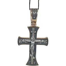 Золотий хрестик Харківська ювелірна фабрика. Розп'яття Христа. 11537-Ч