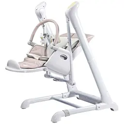 Крісло-гойдалка + стільчик для годування Caretero Indigo Beige - мініатюра 5