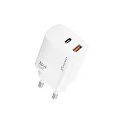 Зарядний пристрій Grand-X GaN 1xUSB-C + 1xUSB QC3.0 36W white (CH-360W) - мініатюра 3