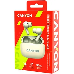 Навушники Canyon TWS headset OnGo TWS-10 ANC+ENC Beige (CNS-TWS10BG) - мініатюра 6