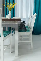 Скатертина силіконова з чорною стразовою стрічкою 290х160 см - мініатюра 4