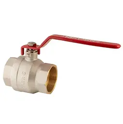 Кран кульовий Koer KR.214 - 2-1/2" FF ГГР (ручка "важіль" червона) KR4950