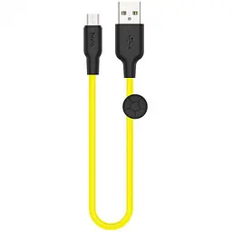 USB Cable Hoco X21 Plus Fluorescent MicroUSB Yellow 1m