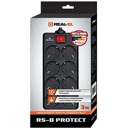 Фільтр живлення REAL-EL RS-8 Protect (EL122300022)