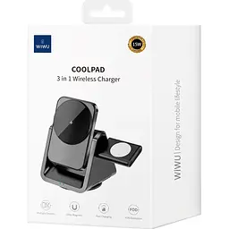Бездротовий зарядний пристрій WiWU Wi-W018 3в1 Coolpad MagSafe [103910] - мініатюра 4