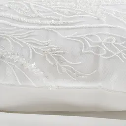 Набір постільної білизни з мереживом та покривалом піке Dantela Vita - Mira Bella krem кремовий євро - мініатюра 7