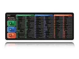 Великий килимок для мишки WorkPlaceShop Поєднання клавіш для Word, Excel та Power Point 1000 x 400 мм
