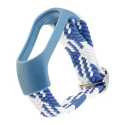 Ремінець Braided Buckle Enhanced Mi Band 3/4/5/6/7 Blue White