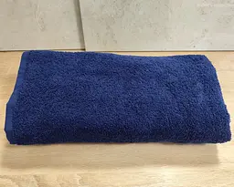 Рушник турецький махровий однотонний Zeron 70х140 Dark Blue щільність 500 г/м2