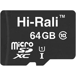 Карта пам'яті Hi-Rali microSDXC, 64Gb, Class10 UHS-I U1, без адаптера (HI-64GBSDCL10-00)