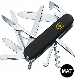 Ніж Victorinox Huntsman Mat 91мм 15функ чорн.мат/жовт.лого - мініатюра 2