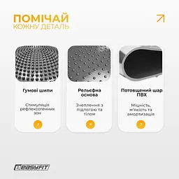 Балансувальна масажна подушка EasyFit Сірий - мініатюра 4