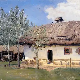 Інтер'єрна картина Українська хата, Ілля Рєпін, Ilya Repin, інтер'єрний декор, 40×60 см (id6760) - мініатюра 6