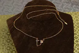 Набір Xuping Jewelry ланцюг якірний з кулоном ключик від серця 40 см добір 5 см золотистий