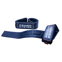 Лямки для тяги шкіряні Power System PS-3320 Leather Straps Black (3320BK-0) - мініатюра 1