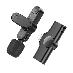 Бездротова мікрофонна система BOROFONE BFK12 Trophy lavalier (Lightning) Black (6941991106385) - мініатюра 2