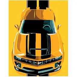 Картина за номерами на підрамнику Brushme Жовте авто
