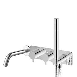 Змішувач для ванни Kohlman Axel chrome + BOX прихованого монтажу KPL-QW265AW, Хром
