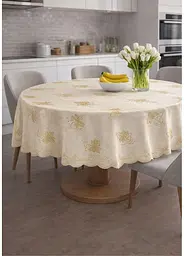 Скатертина Cotton 160 см золото кругла TC303376235