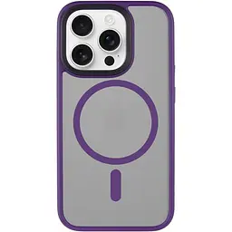 TPU+PC чохол Metal Buttons with MagSafe для Apple iPhone 16 Pro Max (6.9) Темно-фіолетовий / Dark Purple - мініатюра 2