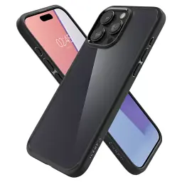 Прозорий чохол Spigen Ultra Hybrid Frost Black для iPhone 15 Pro (ACS06709) - мініатюра 3