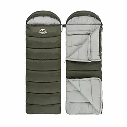 Спальник Naturehike U350 з капюшоном (NH20MSD07) +1°C - правий - темно-зелений - мініатюра 3