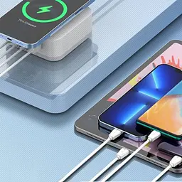 Бездротовий зарядний пристрій Ldnio AW004 3 USB/ Type-C QC PD 32W білий - мініатюра 6