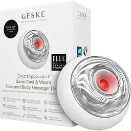 Звуковой массажер для лица и тела GESKE Sonic Cool & Warm Face and Body Massager 9 в 1 белый