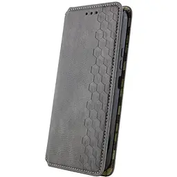 Шкіряний чохол-книжка Getman Cubic PU для Realme 11 4G Сірий - мініатюра 5