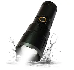 Ручний ліхтар Bailong BL-106 FM30-TG потужний LED зум USB зарядка - мініатюра 3