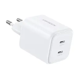 Зарядний пристрій Ugreen X526 2xUSB-C PD45W GaN white (65154) - мініатюра 2