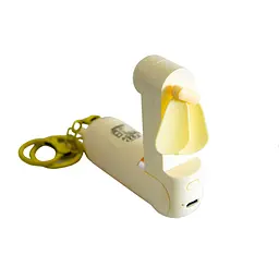 Вентилятор ручний жовтий акумуляторний USB вентилятор-брелок - мініатюра 4