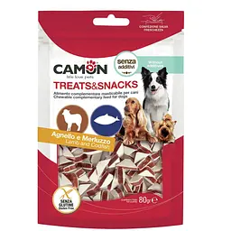 Трикутники Camon Treats & Snacks з баранини та тріски, 80 г
