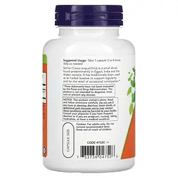 Натуральна добавка NOW Senna 470 mg, 100 вегакапсул - мініатюра 3
