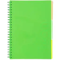 Зошит на пружині Buromax Neon А4 (210x297) 120 аркушів 3 PVC зелений (BM.24349911-04)
