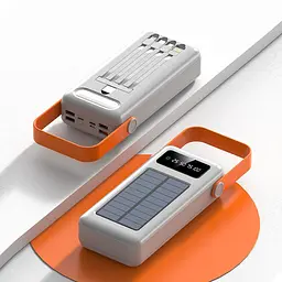 Універсальна зарядна батарея ACL PW-19 50000mAh + сонячна панель + ліхтарик (Чорний) - мініатюра 6