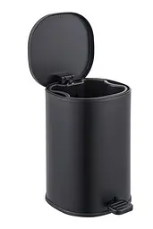 Відро для сміття з плавним закриттям овальне Zerix Prime-TC0105 5л Black ZX5902, Чорний матовий - мініатюра 5