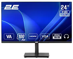 Монітор 23.8" 2E A2425B FHD VA 100Hz (2E-A2425B-01.EU)