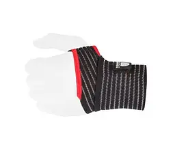 Кистьові бинти Power System PS-6000 Elastic Wrist Support Black/Red (пара) (PS-6000_Black)