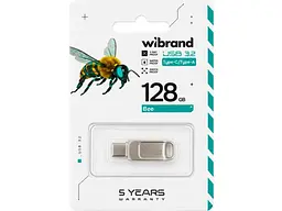 Флешка Wibrand 128 GB Bee Silver (WI3.2TC/BE128TC039S) - мініатюра 4