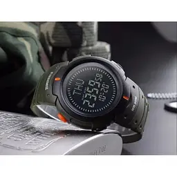 Чоловічий годинник з компасом Skmei 1231 Зелений - мініатюра 5