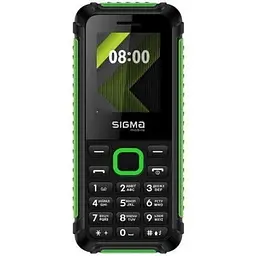 Мобільний телефон Sigma mobile X-style 18 Track, чорний/зелений, 2 Mini-SIM, дисплей 1.77" кольоровий (128x160), моноблок