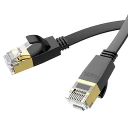 Патч-корд Hoco US07 General pure copper flat network cable (L-20M) чорний - мініатюра 2