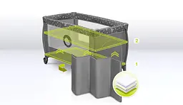 Манеж-ліжечко Lionelo Stefi Plus Grey White, сіро-білий (LO-STEFI PLUS GREY WHITE) - мініатюра 6