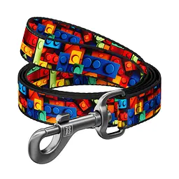Повідець для собак WAUDOG Nylon "Блоки" L-XXL Ш 25 мм Д 200 см (759-4056)