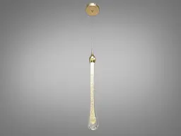 Люстра стельова LED Diasha 3003/1G, 3W, золота, регульована висота, сучасний стиль для коридору, вітальні, спальні, офісу